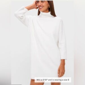 Tuckernuck Cream Knit Turtleneck dress